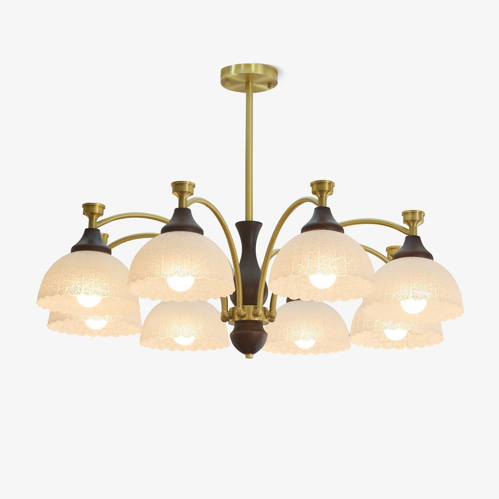 Avvynila Lustre Vintage Élégant en Laiton et Bois - Neutralighting