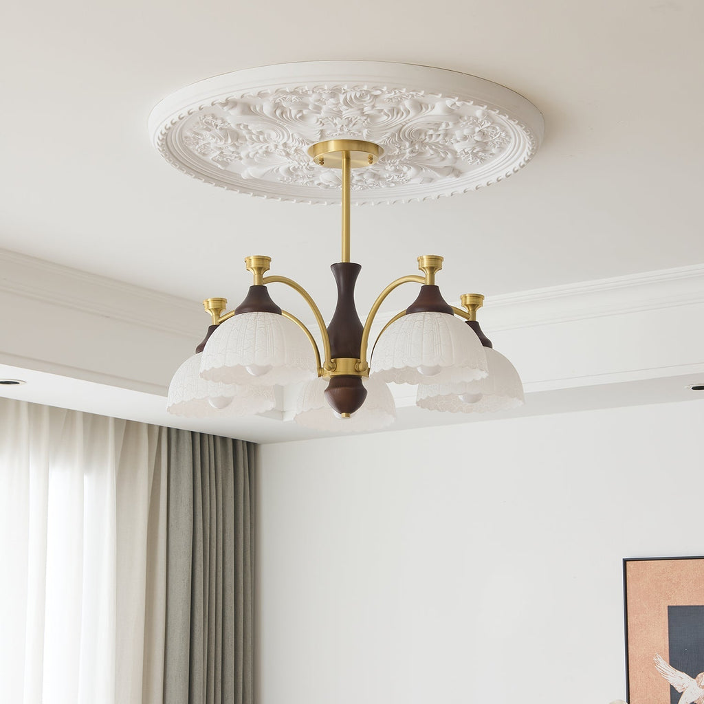 Avvynila Lustre Vintage Élégant en Laiton et Bois - Neutralighting