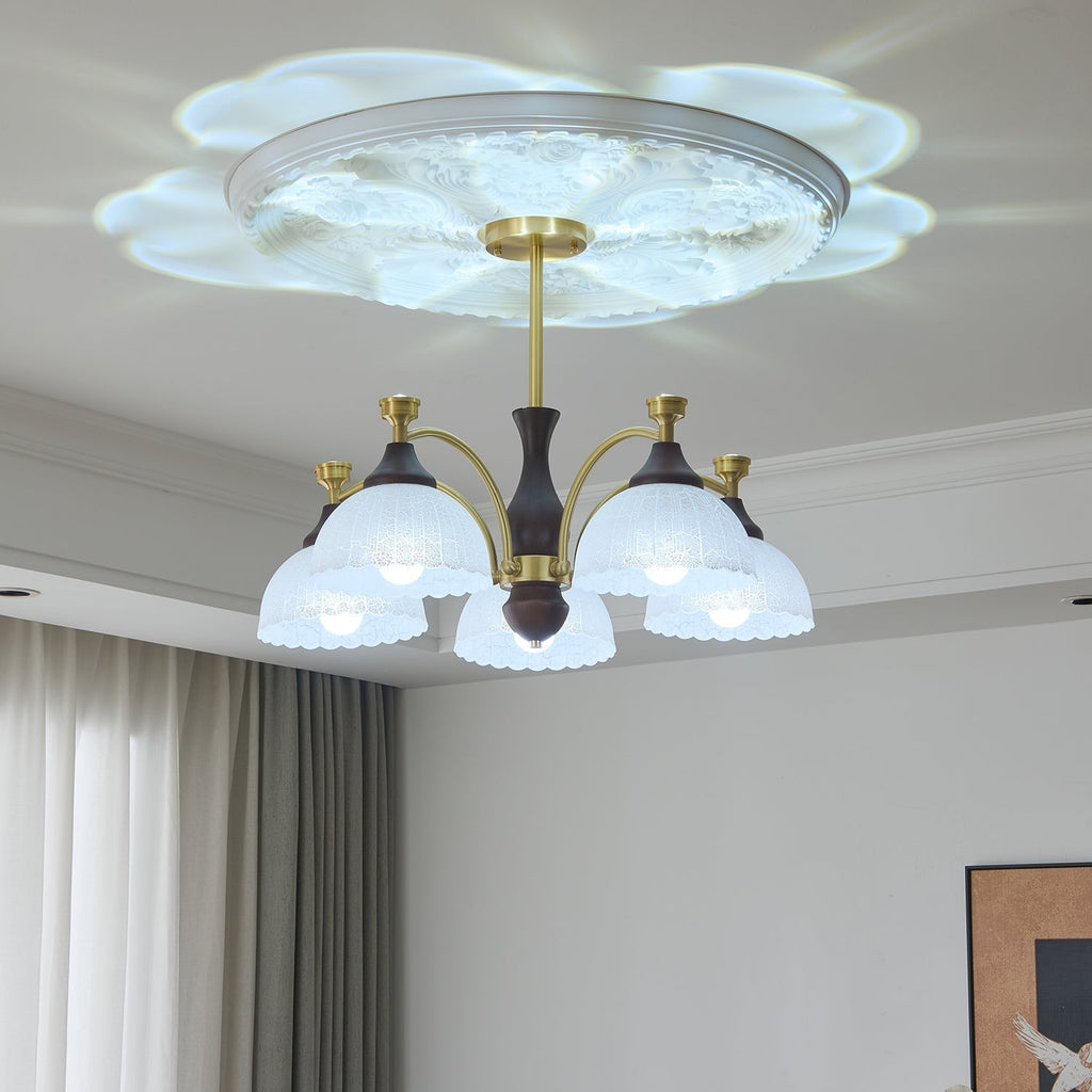 Avvynila Lustre Vintage Élégant en Laiton et Bois - Neutralighting