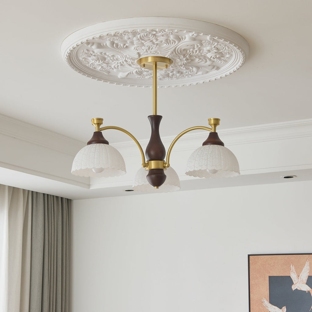 Avvynila Lustre Vintage Élégant en Laiton et Bois - Neutralighting