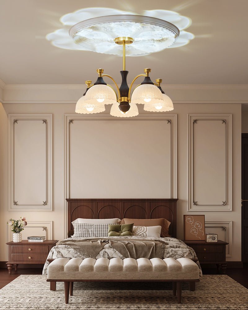 Avvynila Lustre Vintage Élégant en Laiton et Bois - Neutralighting