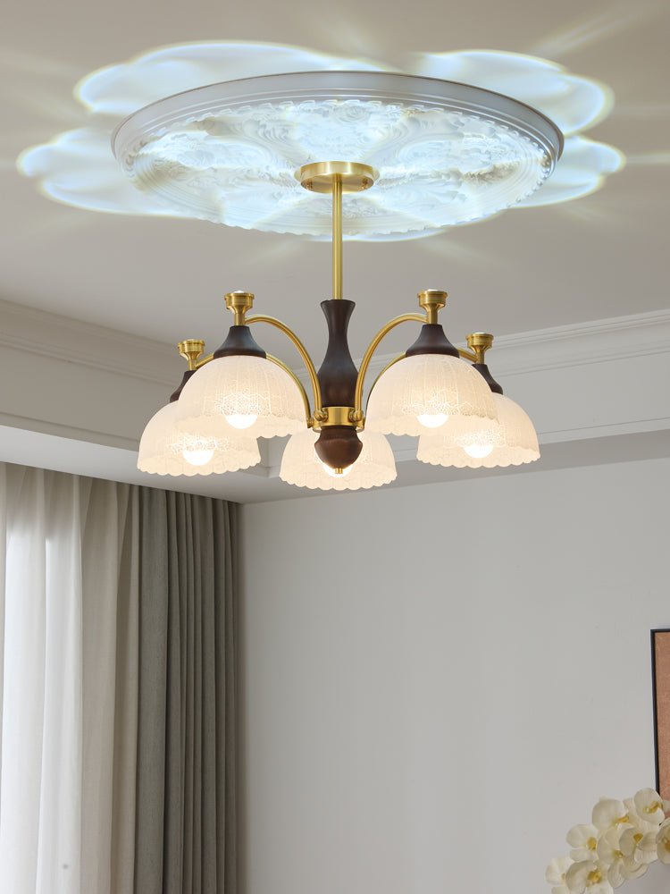 Avvynila Lustre Vintage Élégant en Laiton et Bois - Neutralighting