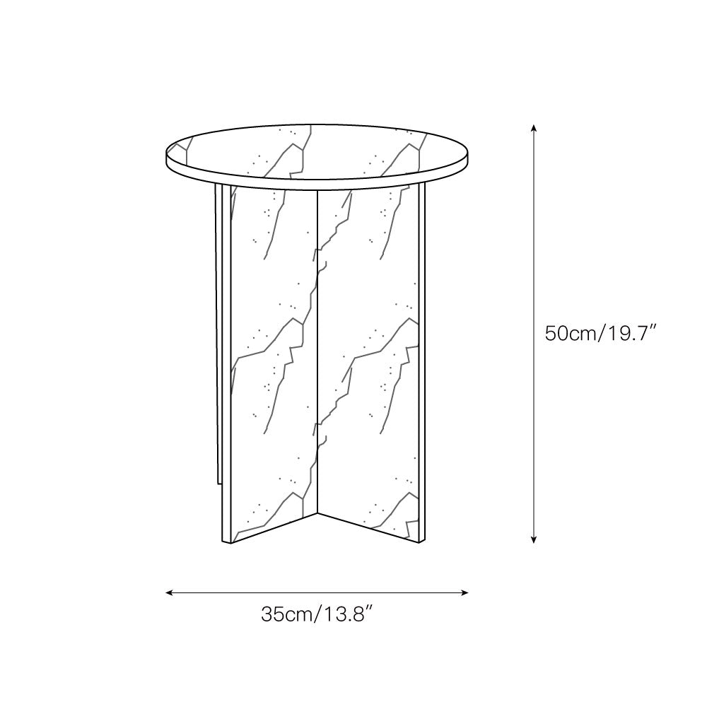 Acariel Table D'appoint en Marbre Minimaliste Moderne Accessoires - Neutralighting