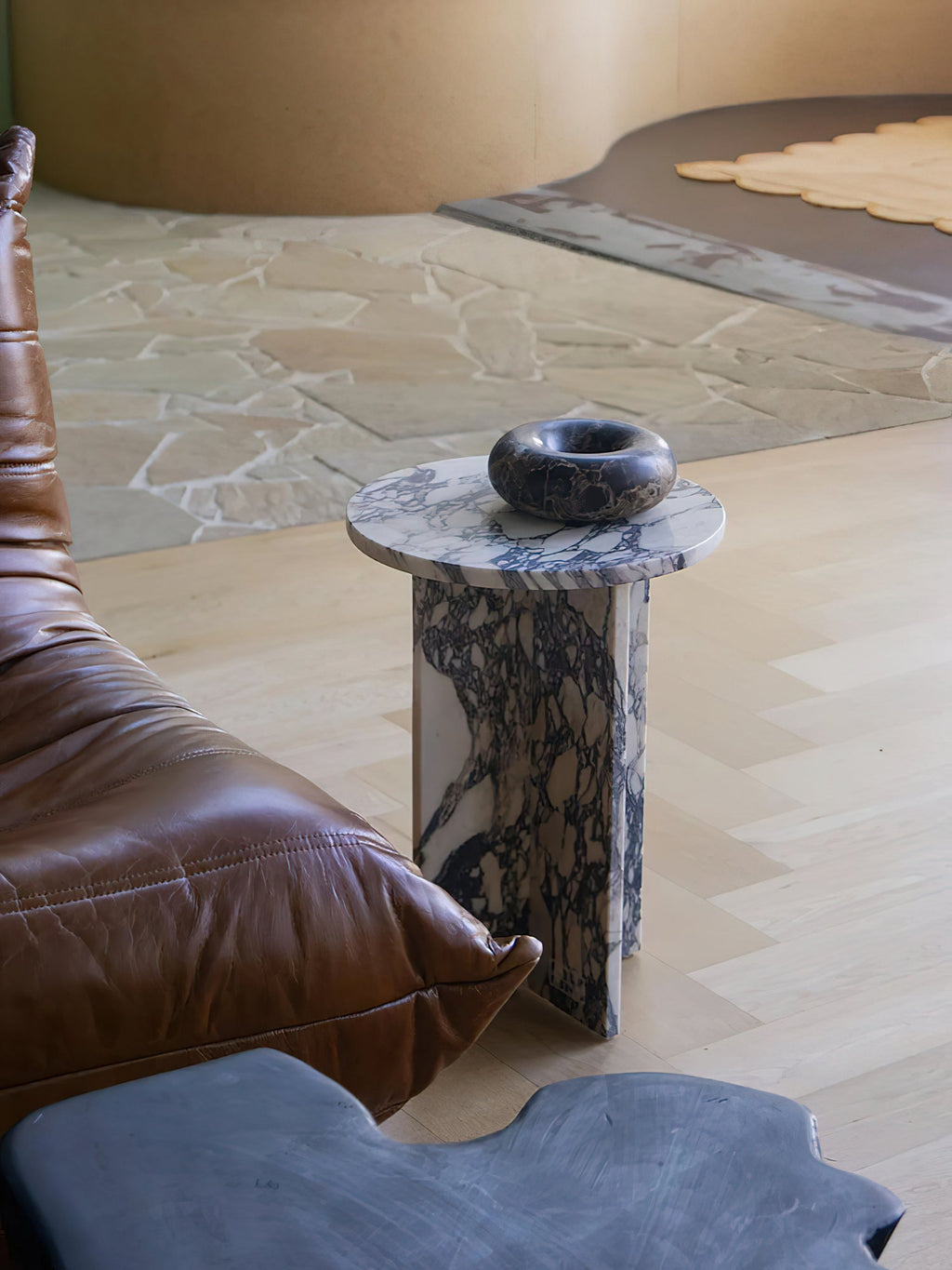 Acariel Table D'appoint en Marbre Minimaliste Moderne Accessoires - Neutralighting
