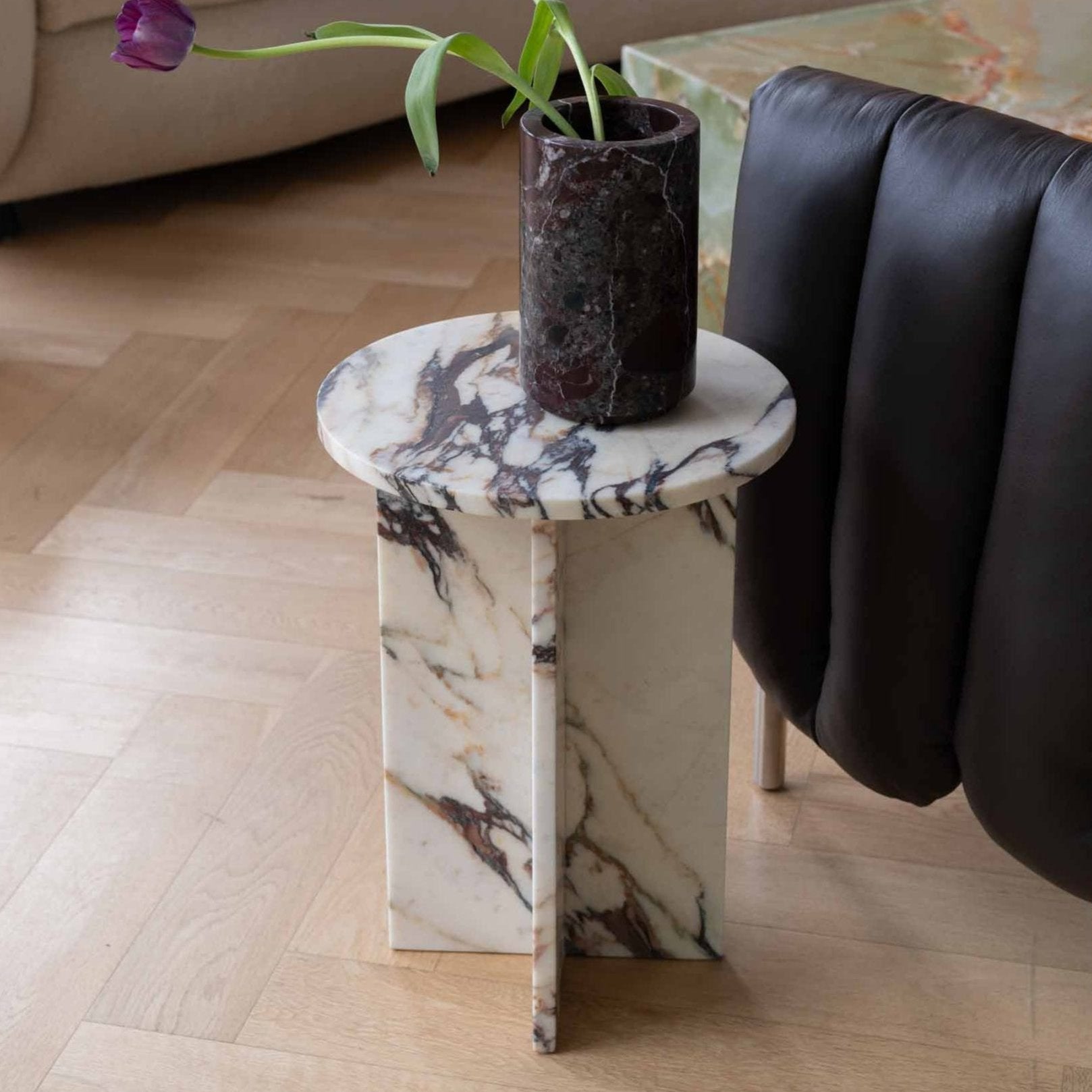 Acariel Table D'appoint en Marbre Minimaliste Moderne Accessoires - Neutralighting