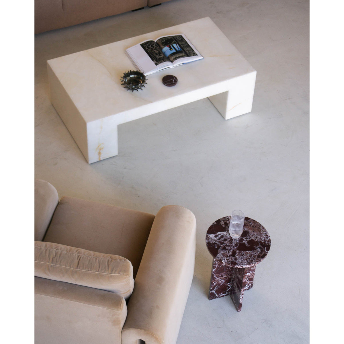 Acariel Table D'appoint en Marbre Minimaliste Moderne Accessoires - Neutralighting