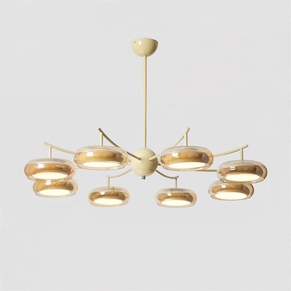 Rotan Lustre Orbes en Verre Crème Sérénité - Neutralighting