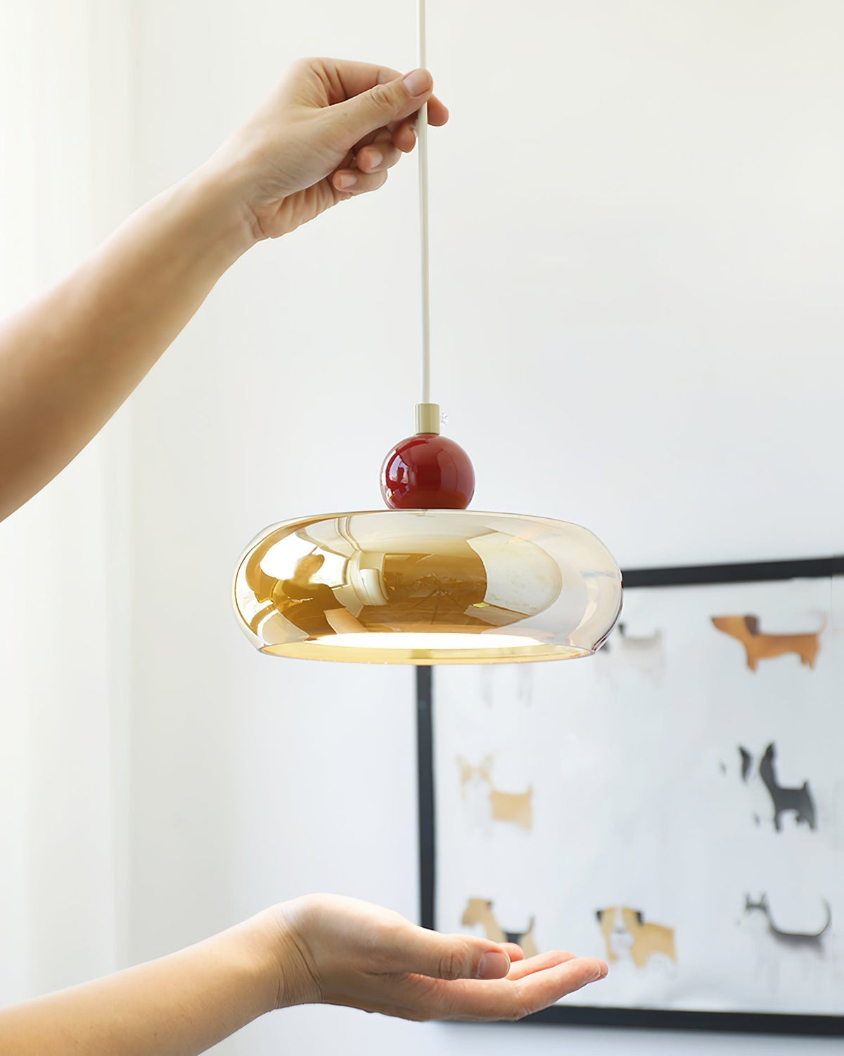 Suspension Jojo Ambre*Rouge - Neutralighting