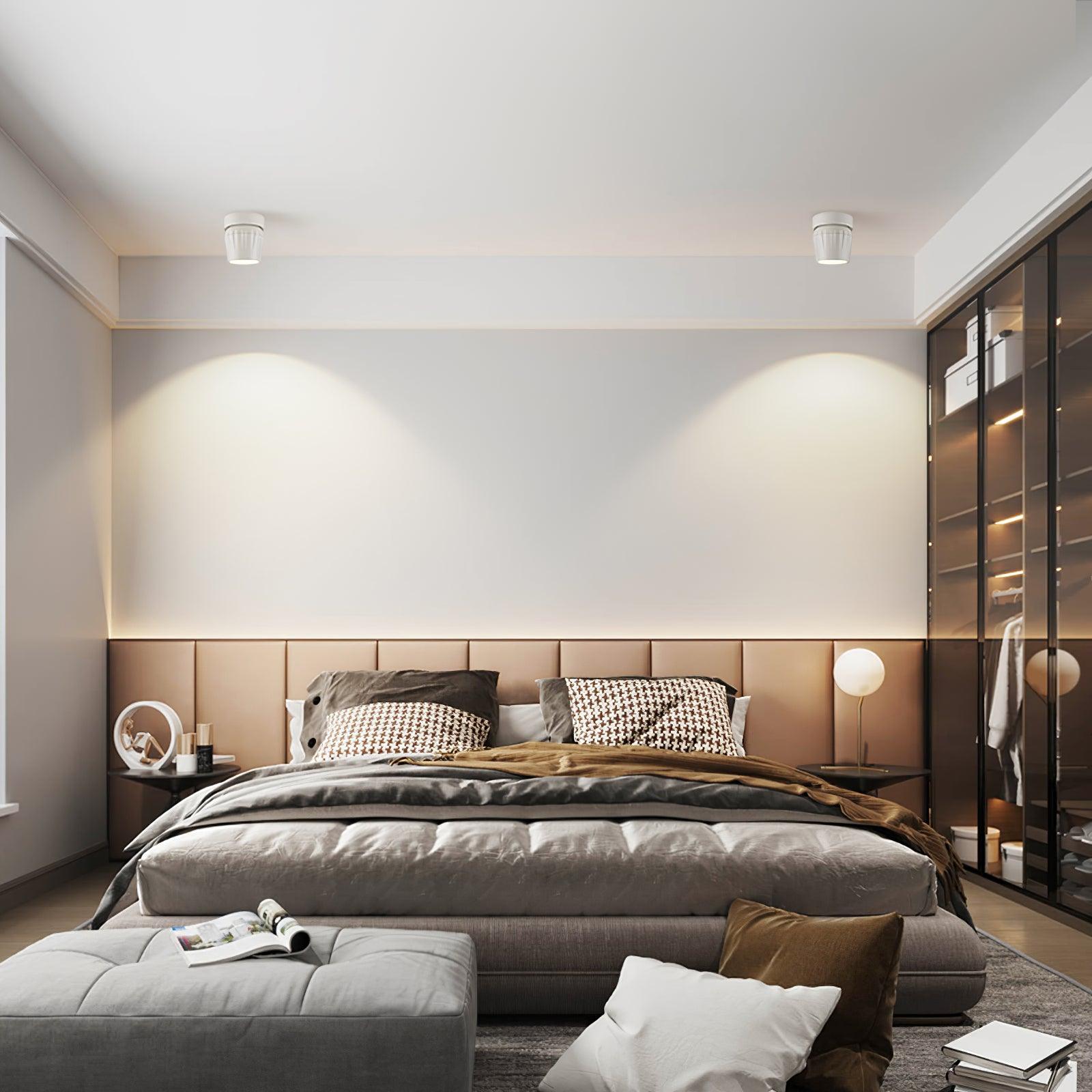 Solara Projecteur aluminium nervuré rotatif minimaliste - Neutralighting
