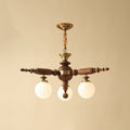 Olvenir Chandelier en Bois Rustique et Verre - Neutralighting