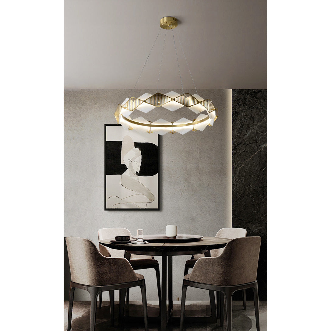 Lustrare Lustre Alabastre LED Minimaliste Moderne Rote - Neutralighting