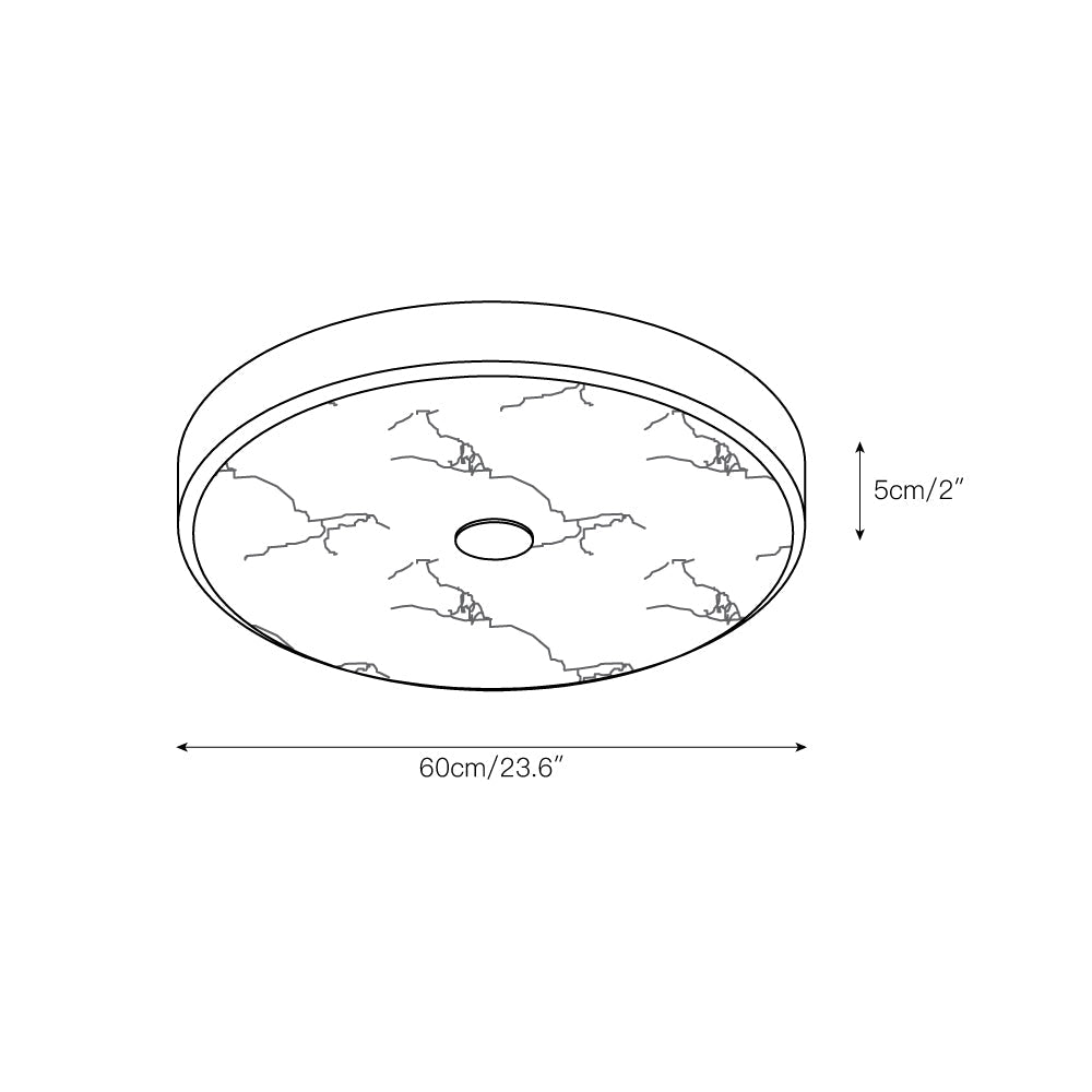 Vosilis Lampe de Plafond Ronde en Albâtre Moderne Minimaliste - Neutralighting
