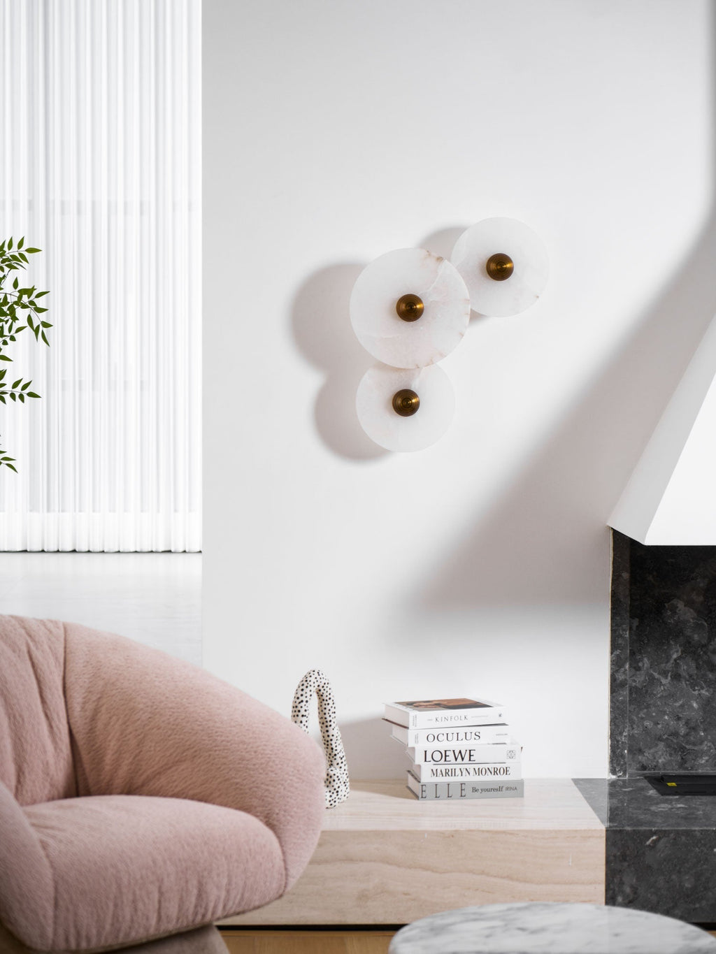 Selene Plafonnier Minimaliste en Albâtre - Neutralighting