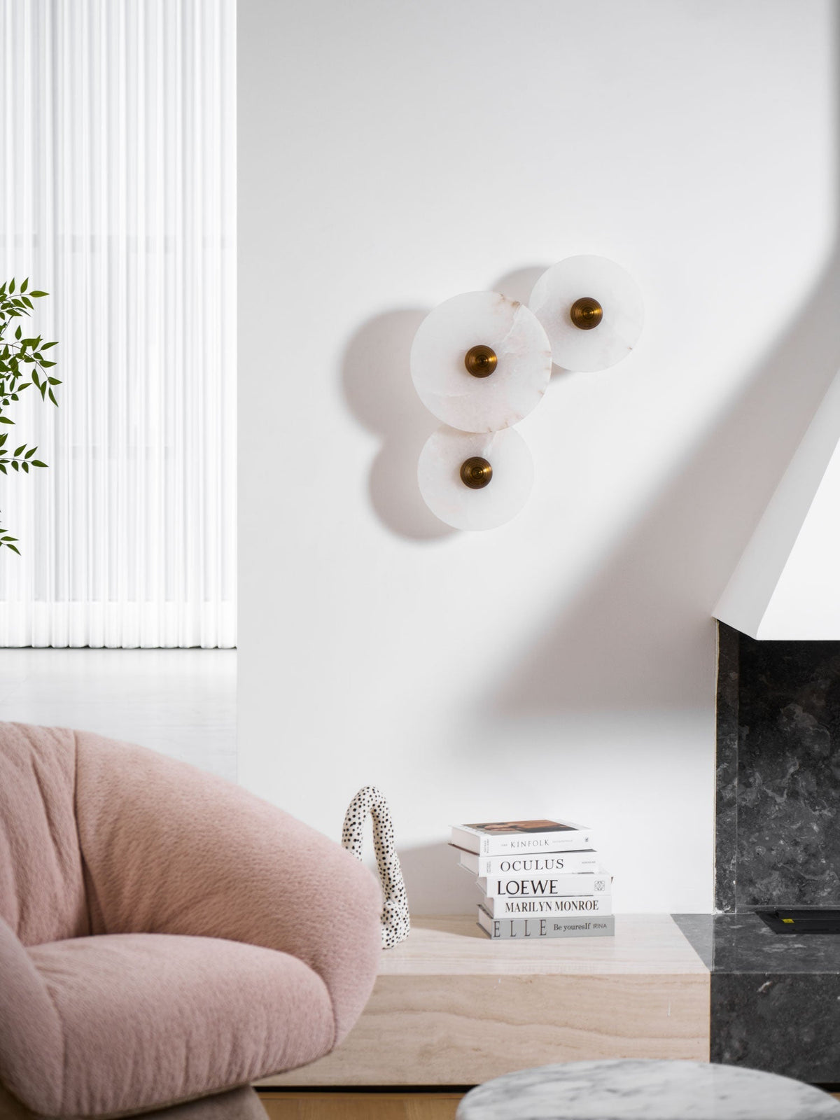 Selene Plafonnier Minimaliste en Albâtre - Neutralighting