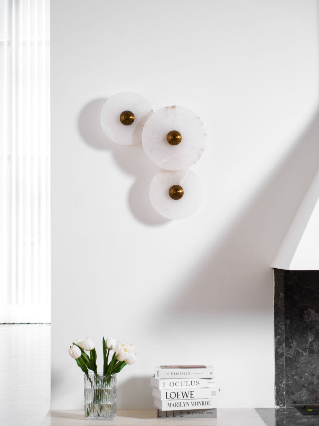 Selene Plafonnier Minimaliste en Albâtre - Neutralighting