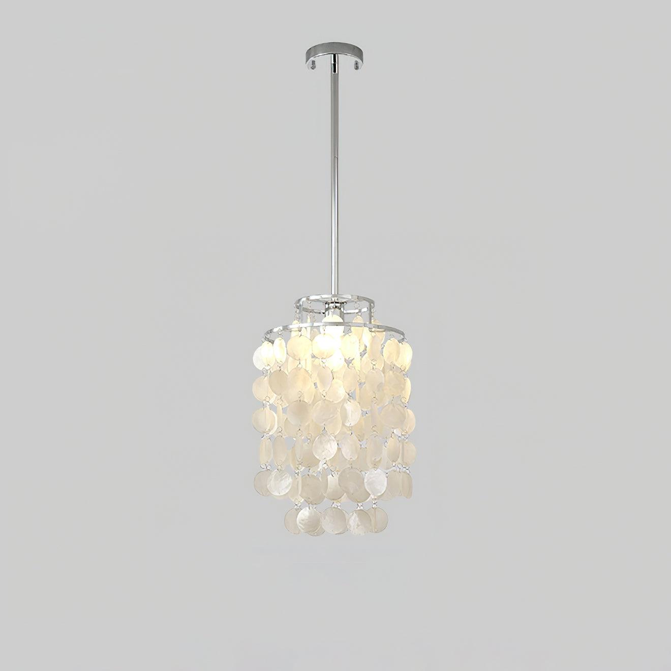 Lustra Suspension Lampe Coquillage Rond en Chrome - Neutralighting