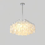 Lustra Suspension Lampe Coquillage Rond en Chrome - Neutralighting