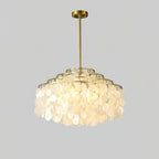 Lustra Suspension Lampe Coquillage Rond en Chrome - Neutralighting