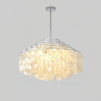 Lustra Suspension Lampe Coquillage Rond en Chrome - Neutralighting