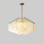 Lustra Suspension Lampe Coquillage Rond en Chrome - Neutralighting