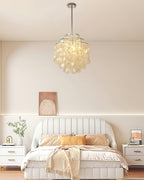 Lustra Suspension Lampe Coquillage Rond en Chrome - Neutralighting