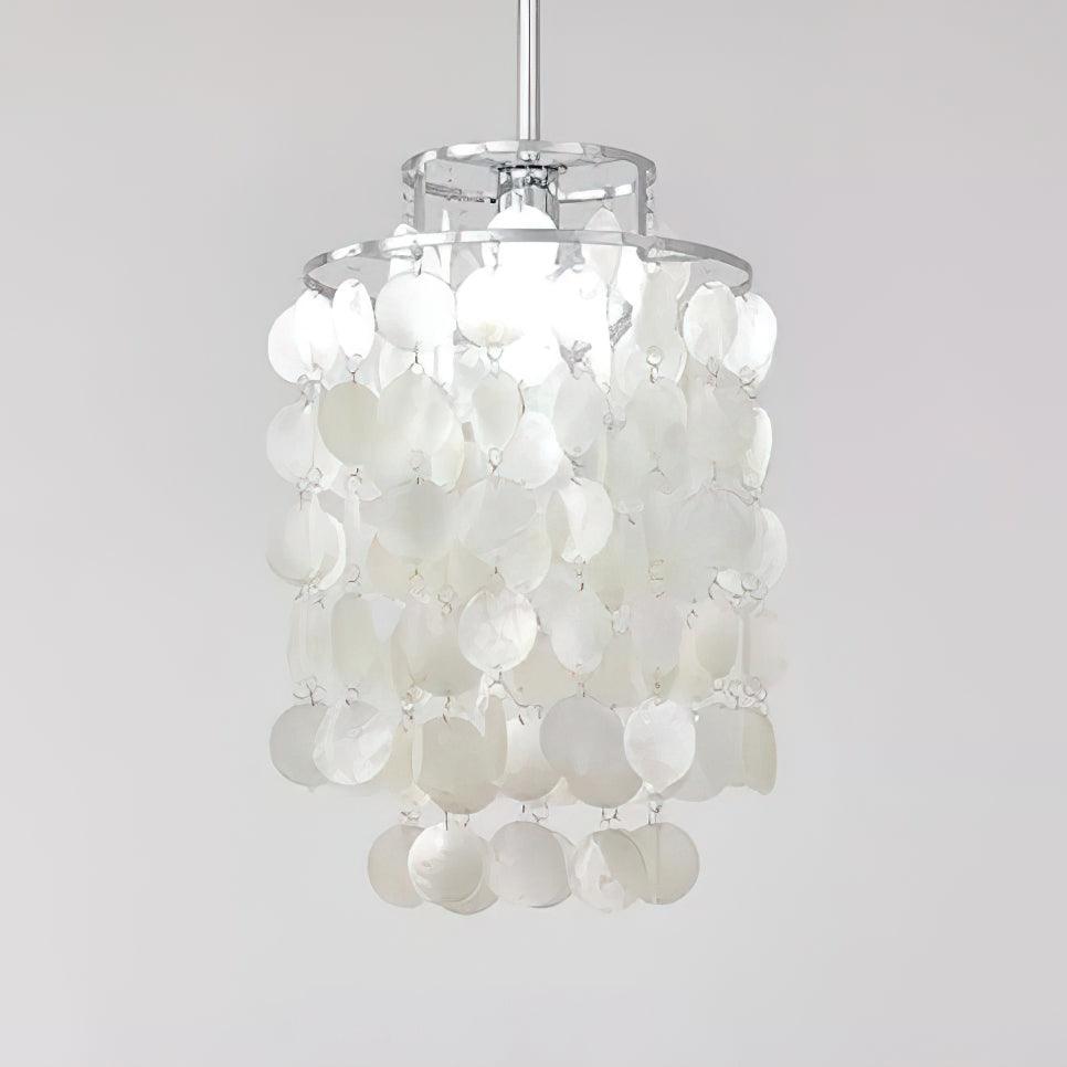 Lustra Suspension Lampe Coquillage Rond en Chrome - Neutralighting