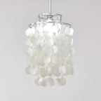 Lustra Suspension Lampe Coquillage Rond en Chrome - Neutralighting