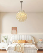 Lustra Suspension Lampe Coquillage Rond en Chrome - Neutralighting