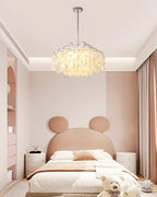 Lustra Suspension Lampe Coquillage Rond en Chrome - Neutralighting