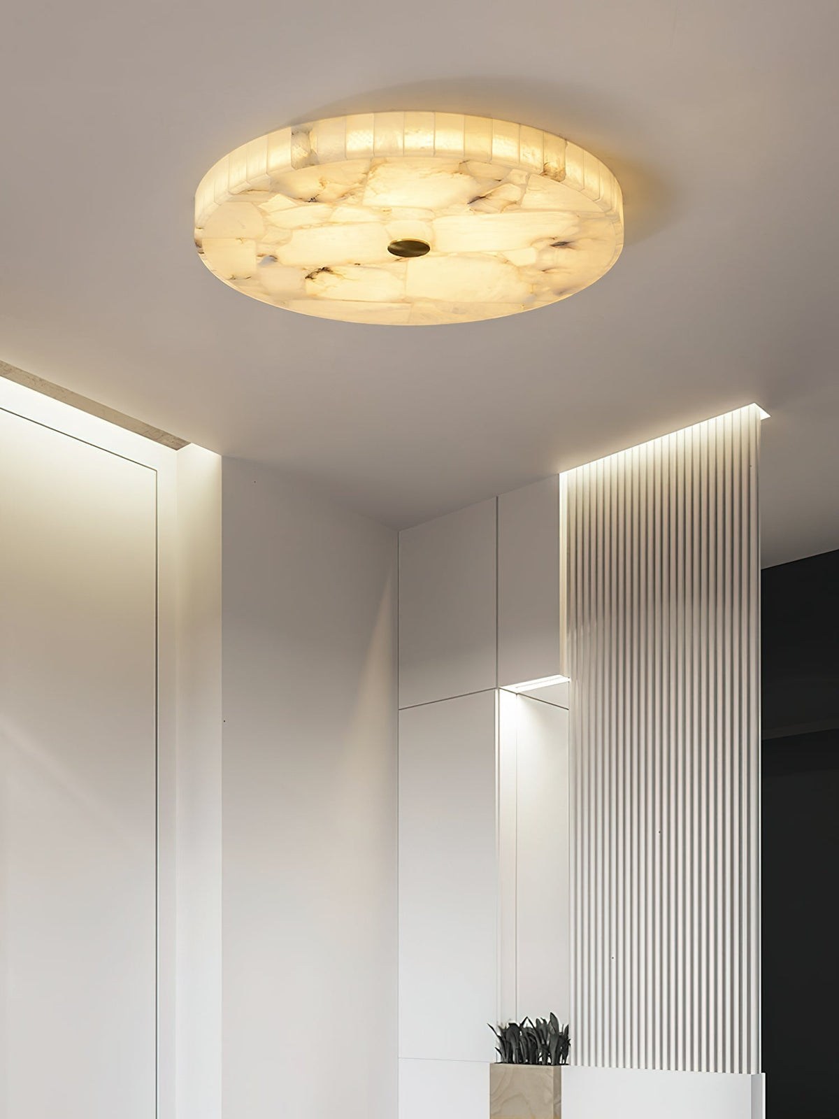 Vosilis Lampe de Plafond Ronde en Albâtre Moderne Minimaliste - Neutralighting