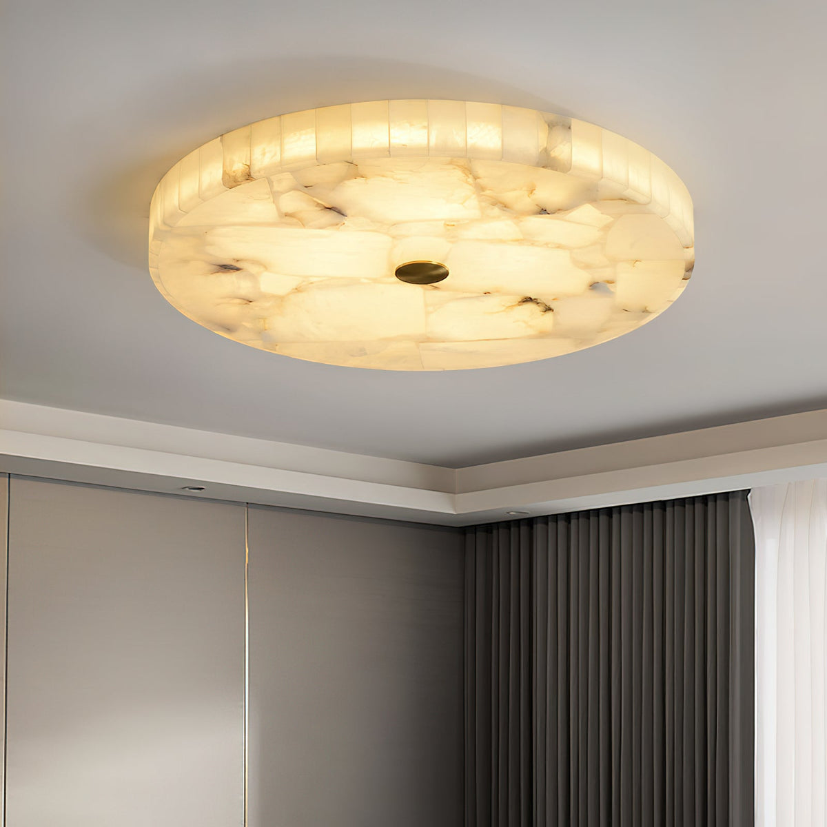 Vosilis Lampe de Plafond Ronde en Albâtre Moderne Minimaliste - Neutralighting