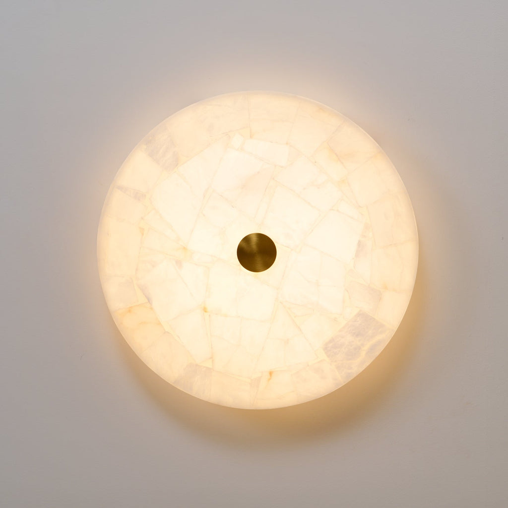 Vosilis Lampe de Plafond Ronde en Albâtre Moderne Minimaliste - Neutralighting