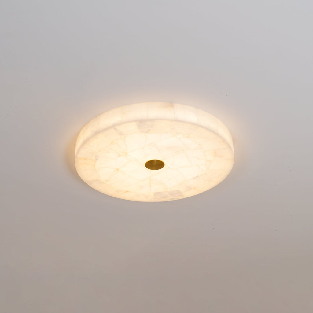 Ciphayra Lumière Plafonnière Ronde Minimaliste en Albâtre - Neutralighting