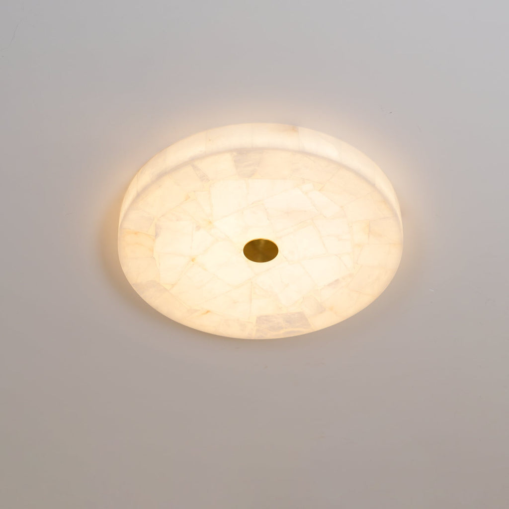 Ciphayra Lumière Plafonnière Ronde Minimaliste en Albâtre - Neutralighting