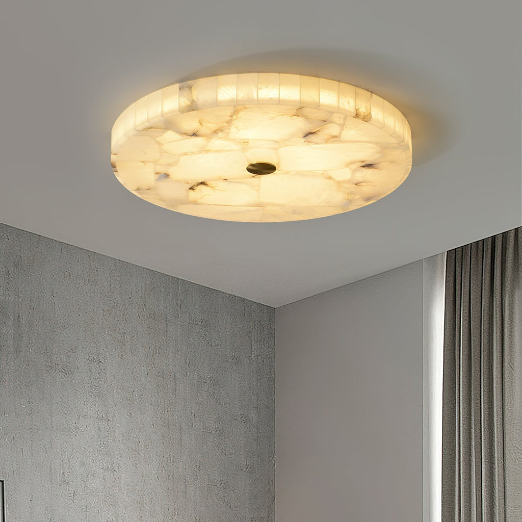 Vosilis Lampe de Plafond Ronde en Albâtre Moderne Minimaliste - Neutralighting
