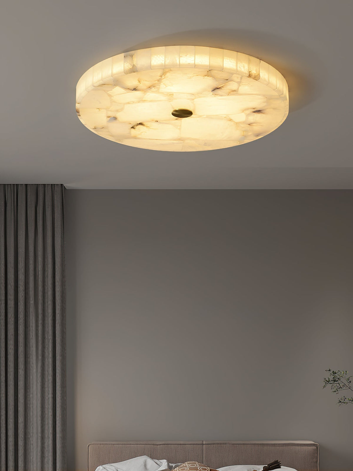 Vosilis Lampe de Plafond Ronde en Albâtre Moderne Minimaliste - Neutralighting