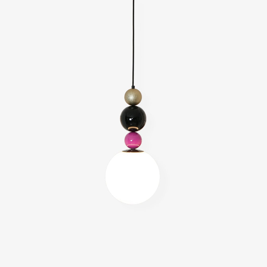 Eshaisra Nordic Art Rond Billes Empilage Verre Pendentif Lampe - Neutralighting
