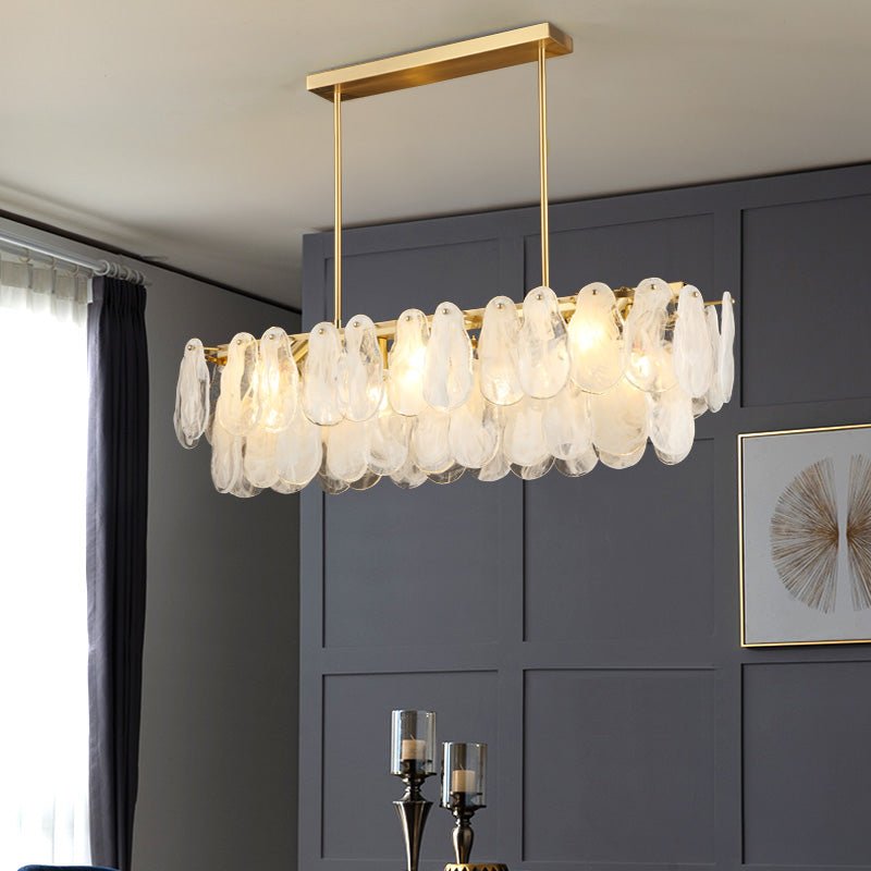 Zosolia Lustre Rond en Verre Nuageux de Luxe - Neutralighting