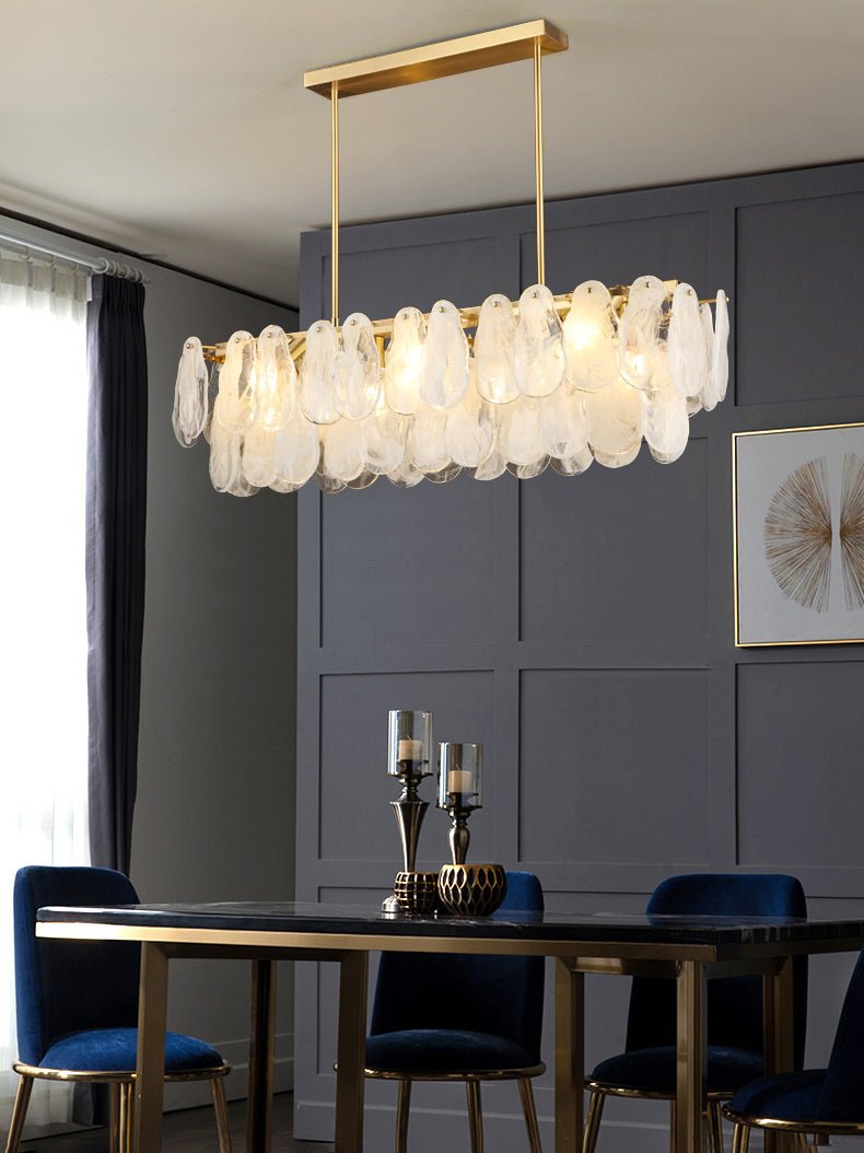Zosolia Lustre Rond en Verre Nuageux de Luxe - Neutralighting