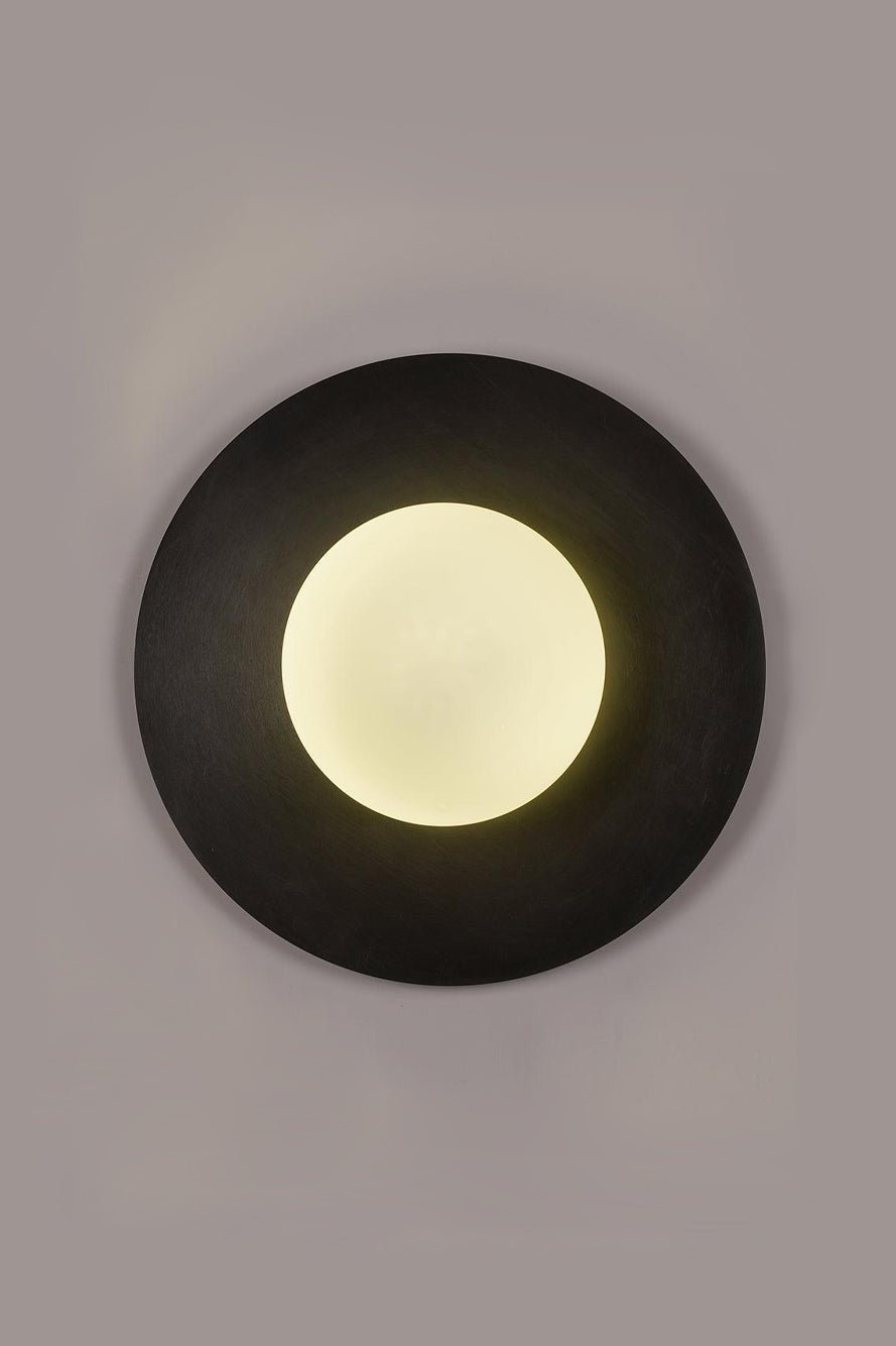 Godfrey Applique Murale Ronde Art Minimaliste en Laiton et Verre - Neutralighting