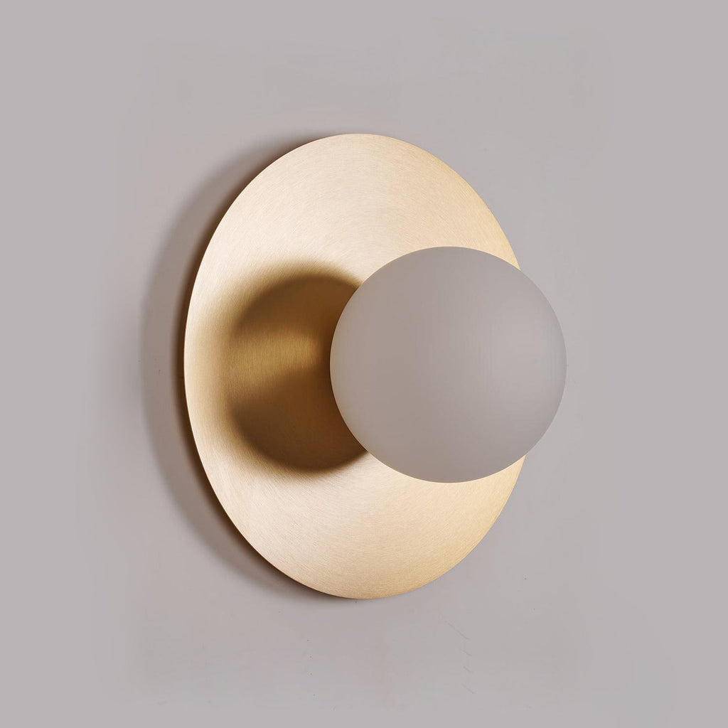 Godfrey Applique Murale Ronde Art Minimaliste en Laiton et Verre - Neutralighting