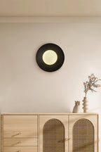 Godfrey Applique Murale Ronde Art Minimaliste en Laiton et Verre - Neutralighting