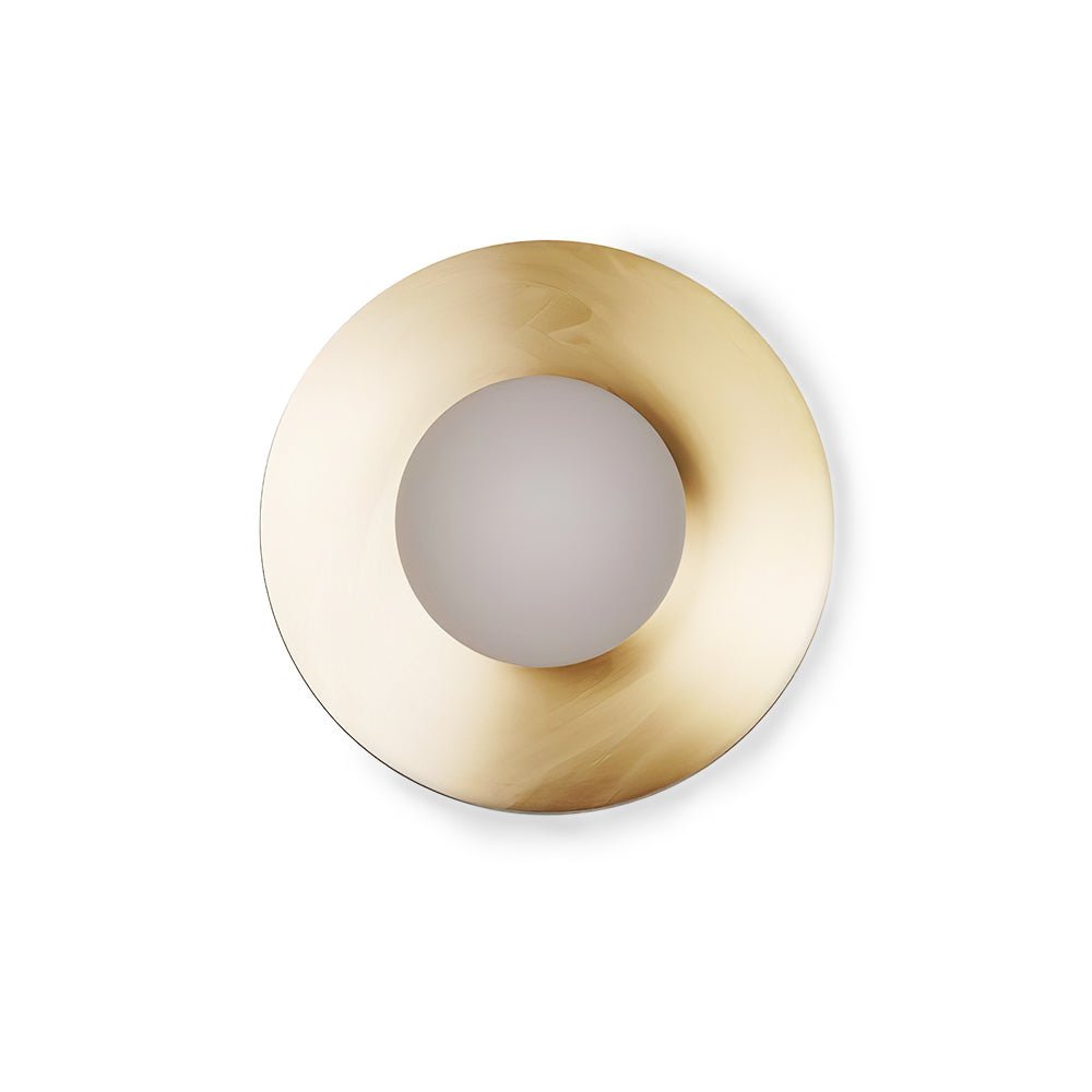Godfrey Applique Murale Ronde Art Minimaliste en Laiton et Verre - Neutralighting