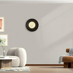 Godfrey Applique Murale Ronde Art Minimaliste en Laiton et Verre - Neutralighting