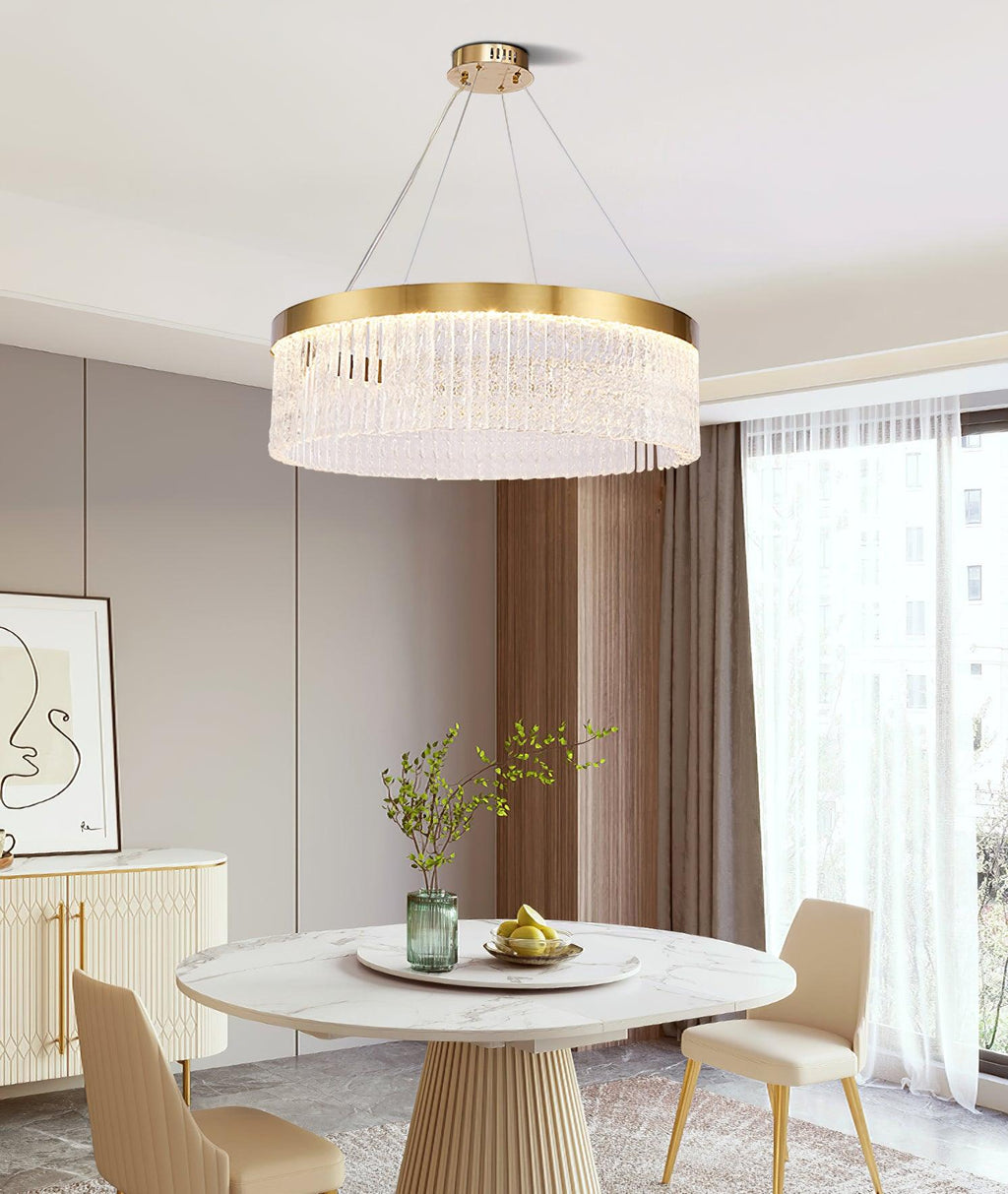 Lustra Chandelier Halo Rond en Cristal - Neutralighting