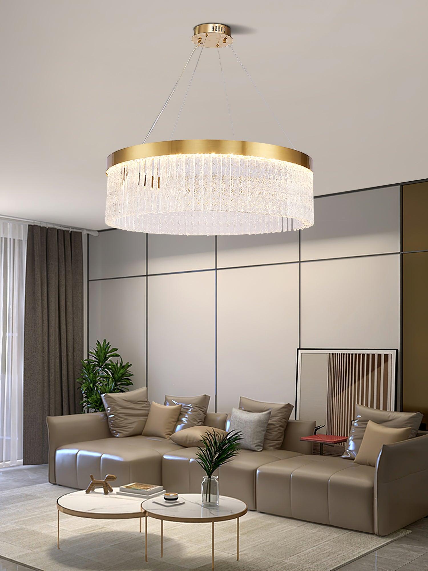Lustra Chandelier Halo Rond en Cristal - Neutralighting