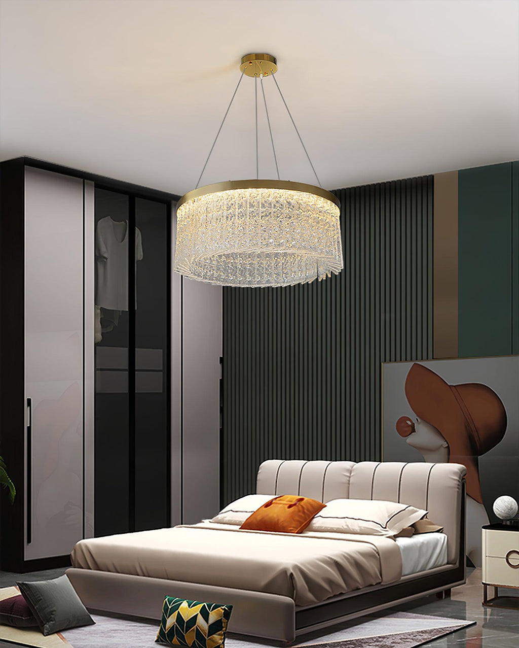 Lustra Chandelier Halo Rond en Cristal - Neutralighting
