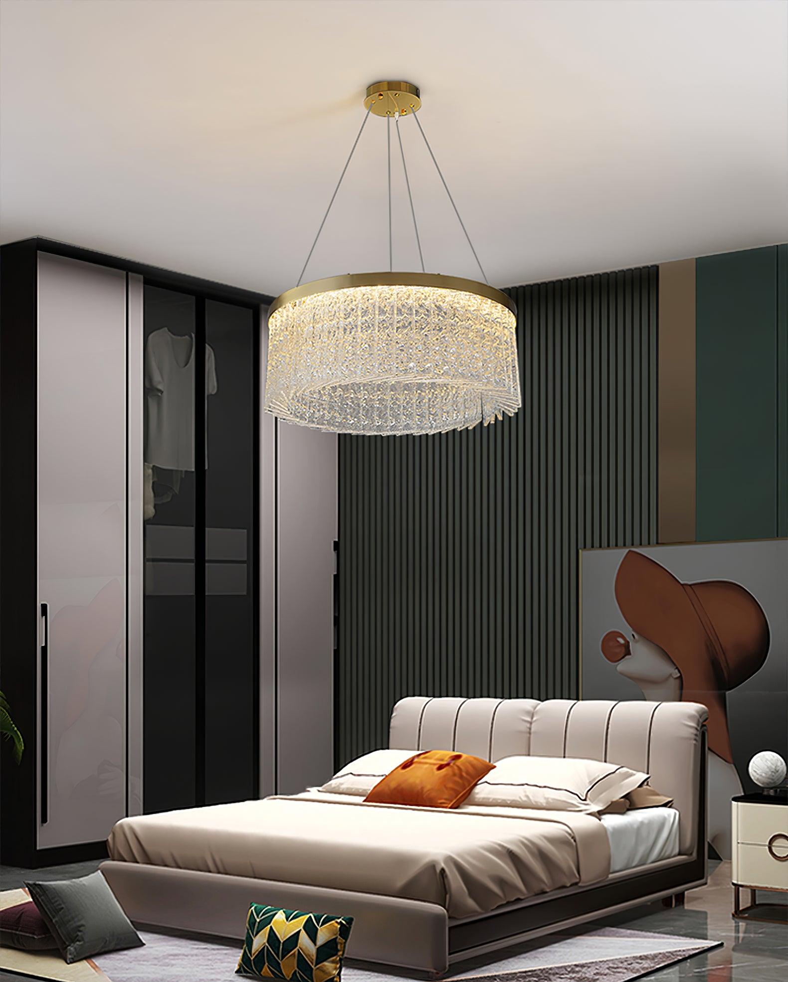 Lustra Chandelier Halo Rond en Cristal - Neutralighting