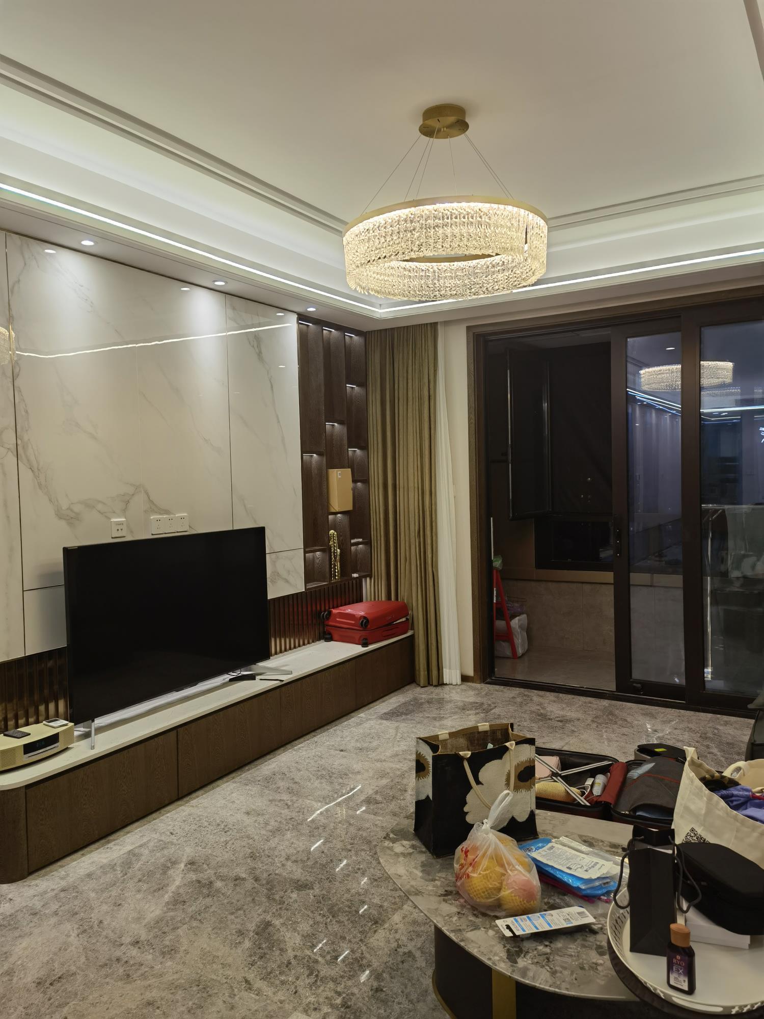 Lustra Chandelier Halo Rond en Cristal - Neutralighting