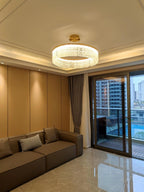Lustra Chandelier Halo Rond en Cristal - Neutralighting